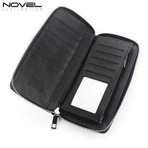 Large Zippered Wallet Sublimation PU Leather Wallet