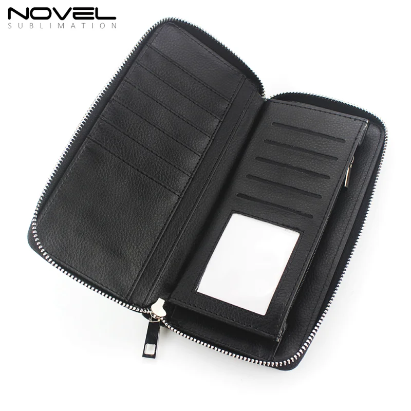 Large Zippered Wallet Sublimation PU Leather Wallet