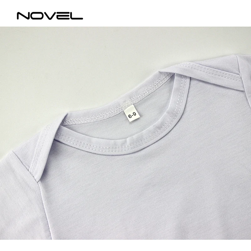 Sublimation Blank Polyester Long Sleeve Baby Bodysuit