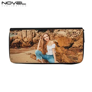 Large Zippered Wallet Sublimation PU Leather Wallet
