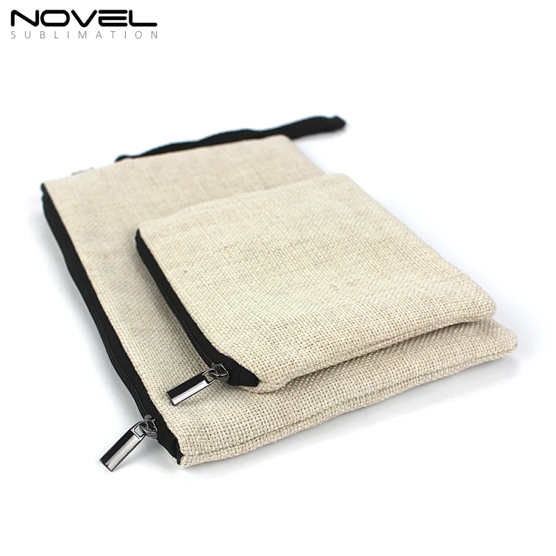 New Sublimation Blank Linen Fashion Coin Purse Wallet Blank Dye Sublimation Heat Transfer
