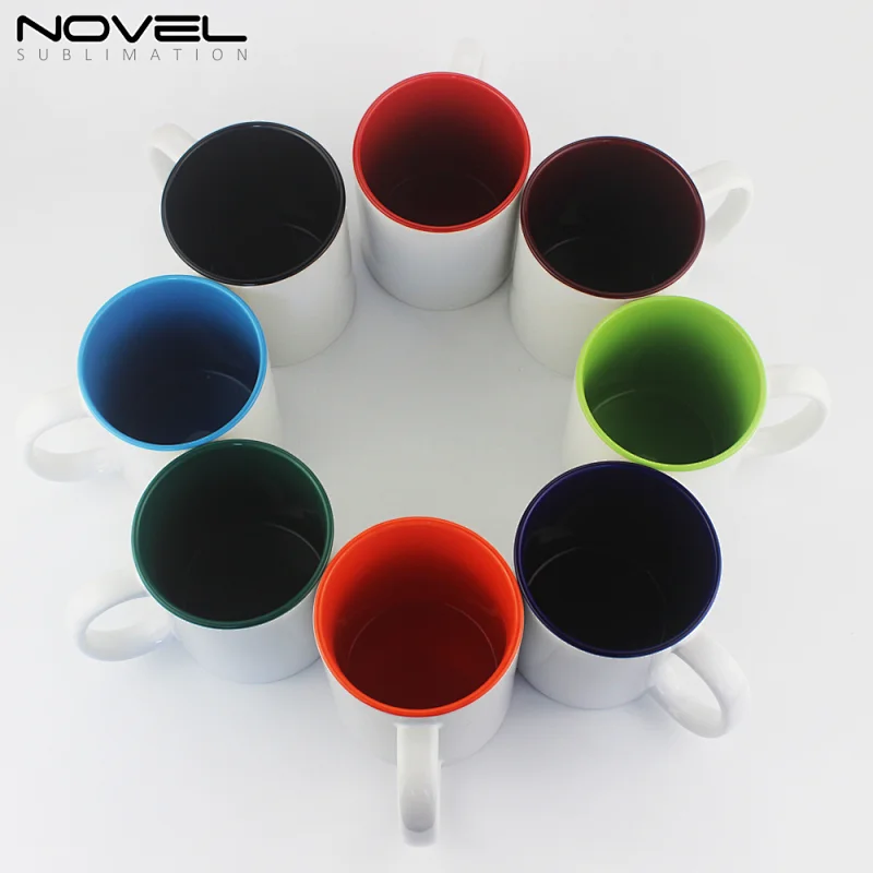 Inner color ceramic coffee mug 11oz sublimation ceramic mug