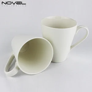 Custom photo print funnel cups 12oz White Sublimation Blank Ceramic Funnel Mug