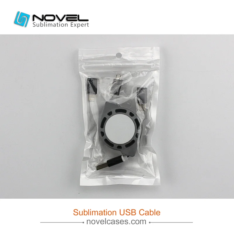 Multifunction Sublimation USB Cable 3 IN 1 Mobile Phone Power For IP/Android