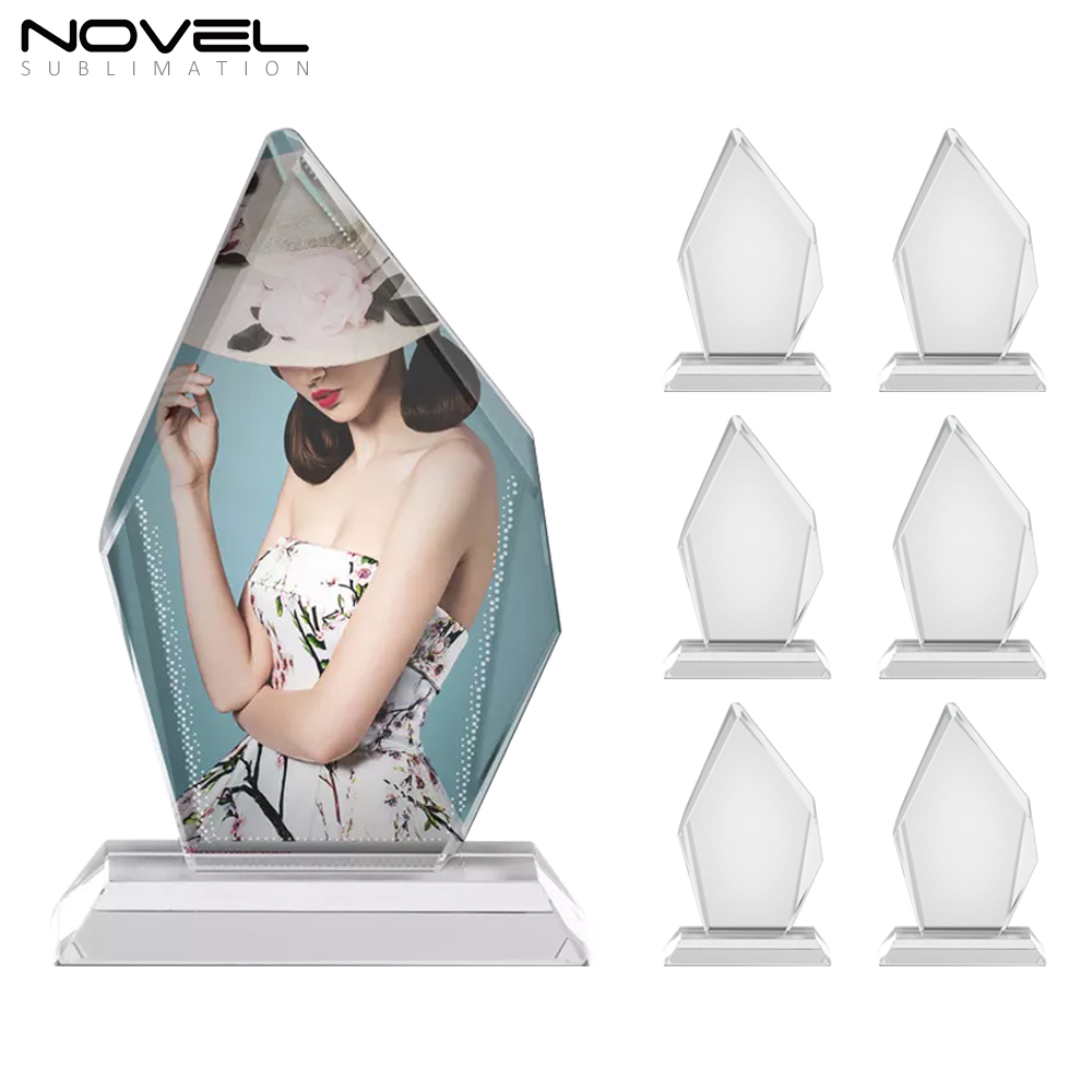 Wedding Gift DIY Photo Printing Crystal Glass Frame Plaque Sublimation Blank Coated Photo Crystal