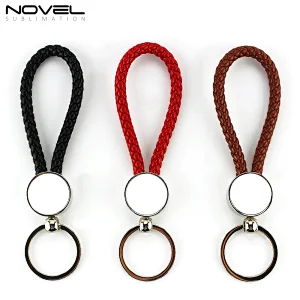 3 Colors available Sublimation Blank Hanging Rope Key chain
