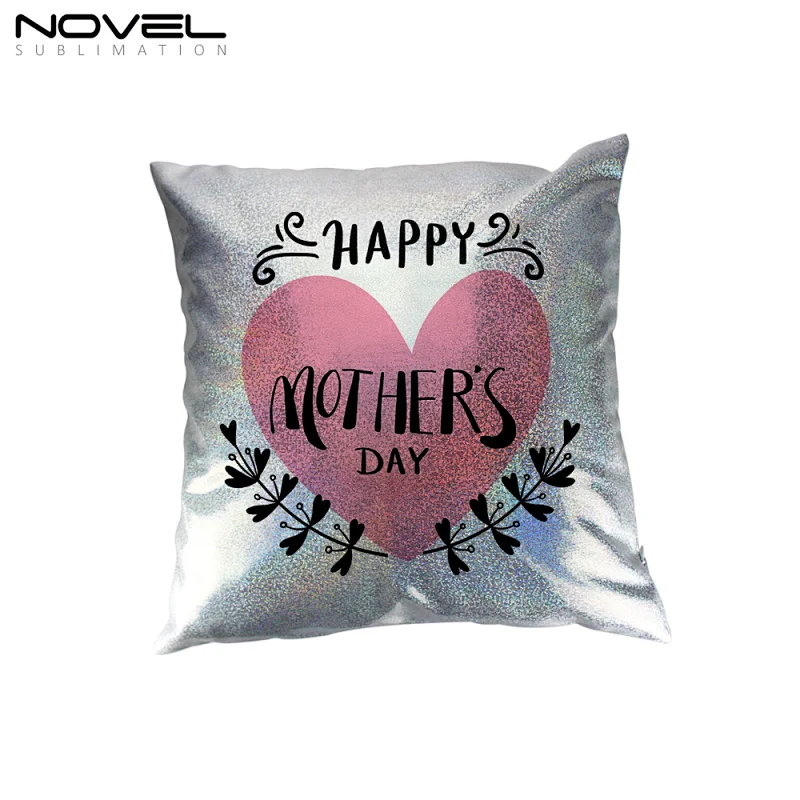 New arrival Sublimation Shiny Bling polyester photo cushion covers