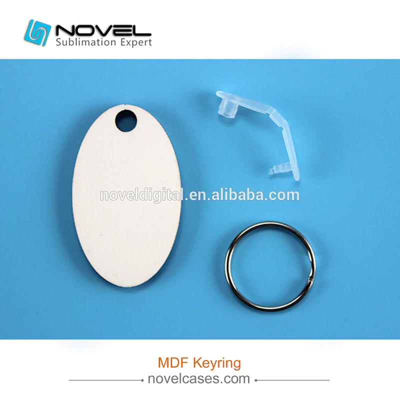Wholesale cheap sublimation leaf shaped photo MDF keychain,DIY keyring