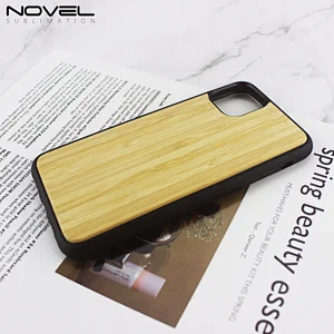 Blank Bamboo Sublimation Phone Case For IP 11 Pro with Wireless charging