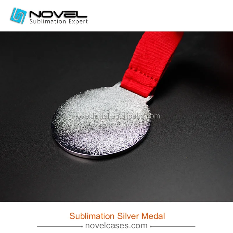 Sublimation blank printing round shape Medal,silver medal badge