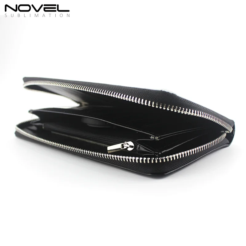 Large Zippered Wallet Sublimation PU Leather Wallet