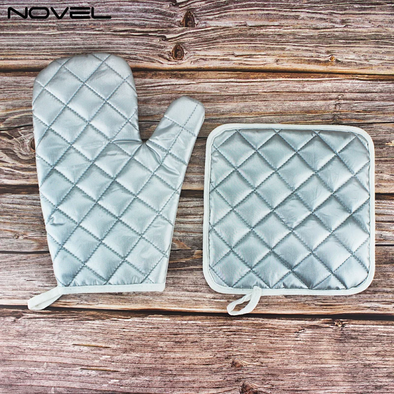 Popular Cotton Linen Sublimation Blank Heat Protection Gloves