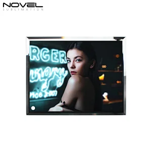 8 inch blank sublimation mirror side glass frame
