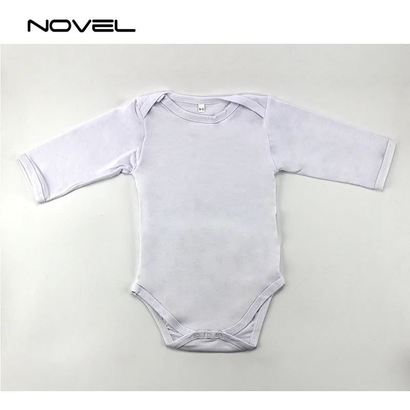 Sublimation Blank Polyester Long Sleeve Baby Bodysuit