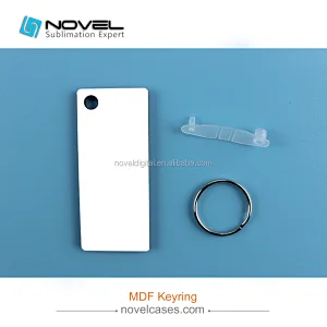 High Quality Sublimation Blank MDF Keyring, Printable Keychain