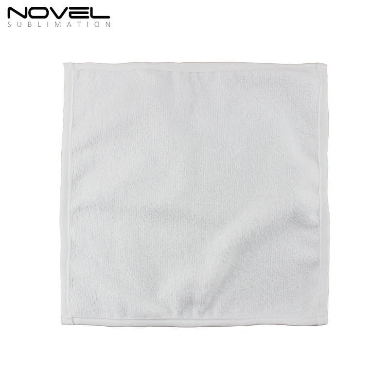 Home Hotel Soft Hand Towels Polyester Cotton White Square Blank DIY Printing Sublimation Towel