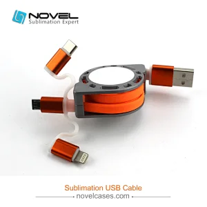 Multifunction Sublimation USB Cable 3 IN 1 Mobile Phone Power For IP/Android