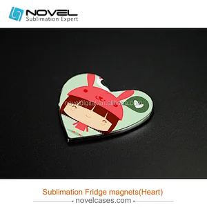DIY custom sublimation acrylic fridge magnet,blank heart shaped fridge magnet