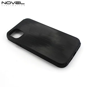 Plastic outside and Rubber inside two layers Phone Cases Dye Sublimation Blank 2D Phone case for IP 11 Pro