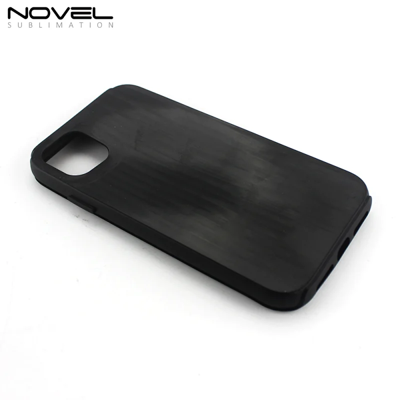Plastic outside and Rubber inside two layers Phone Cases Dye Sublimation Blank 2D Phone case for IP 11 Pro