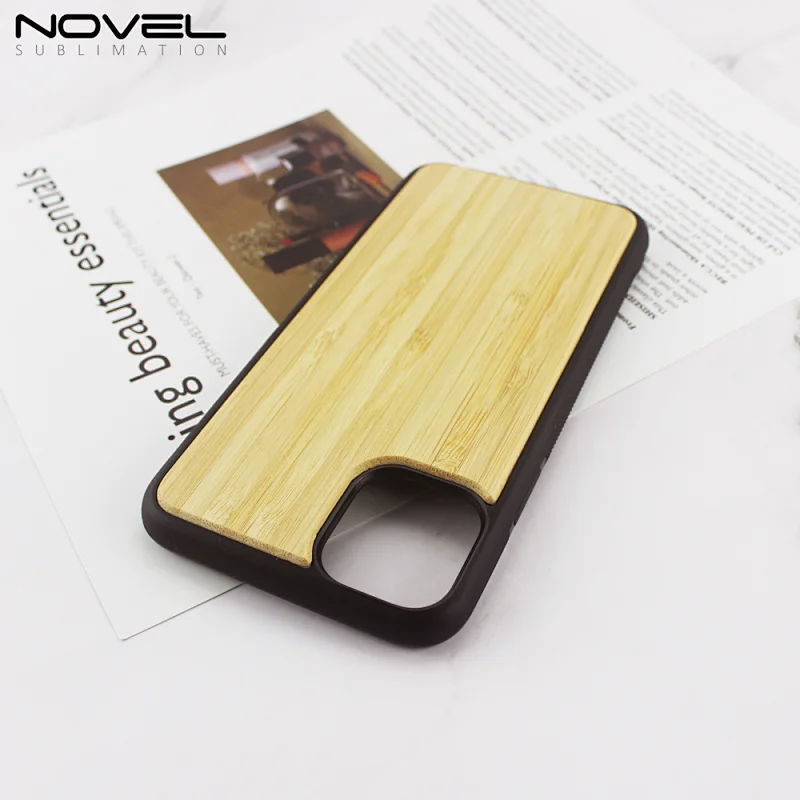 Blank Bamboo Sublimation Phone Case For IP 11 Pro with Wireless charging