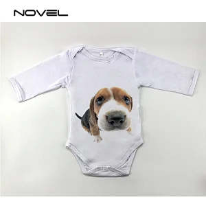 Sublimation Blank Polyester Long Sleeve Baby Bodysuit