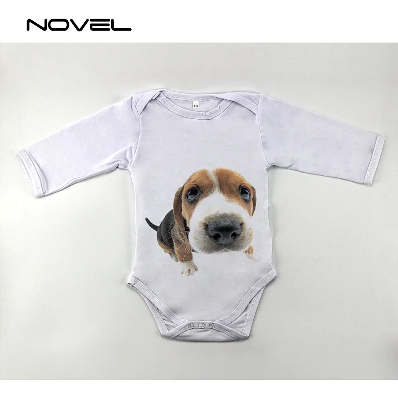 Sublimation Blank Polyester Long Sleeve Baby Bodysuit