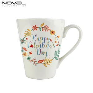 Custom photo print funnel cups 12oz White Sublimation Blank Ceramic Funnel Mug