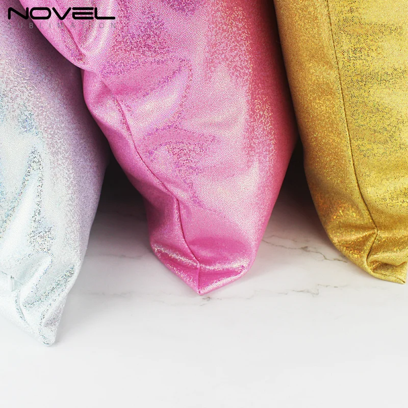 New arrival Sublimation Shiny Bling polyester photo cushion covers