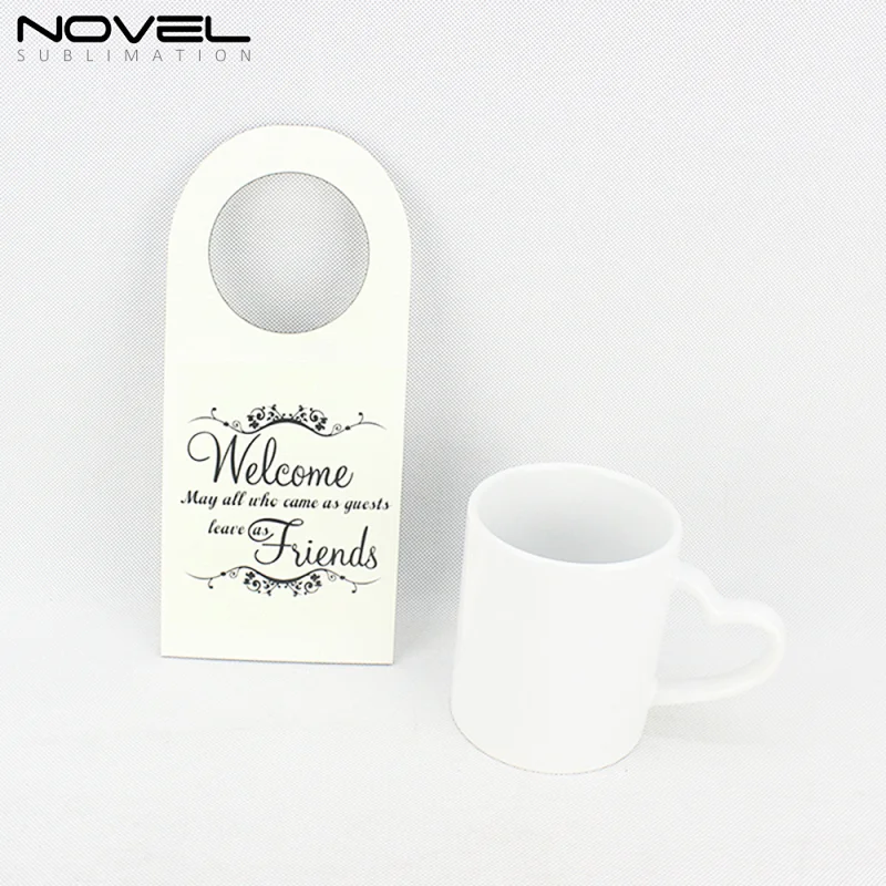 double-sided Printable Sublimation decorative Blank MDF door hanger