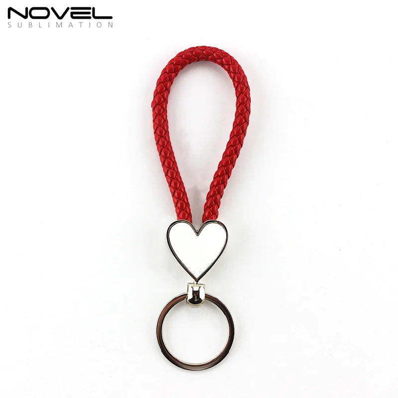 3 Colors available Sublimation Blank Hanging Rope Key chain