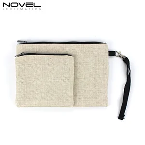New Sublimation Blank Linen Fashion Coin Purse Wallet Blank Dye Sublimation Heat Transfer