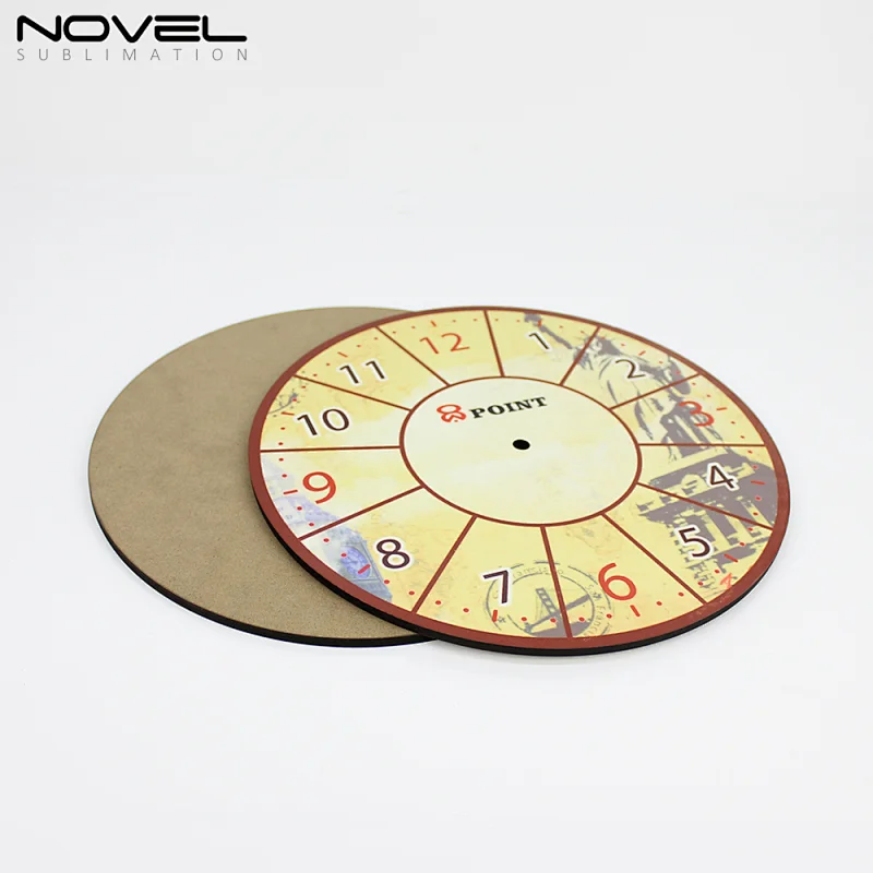 Sublimation Round MDF Wall Clock Desk Clock