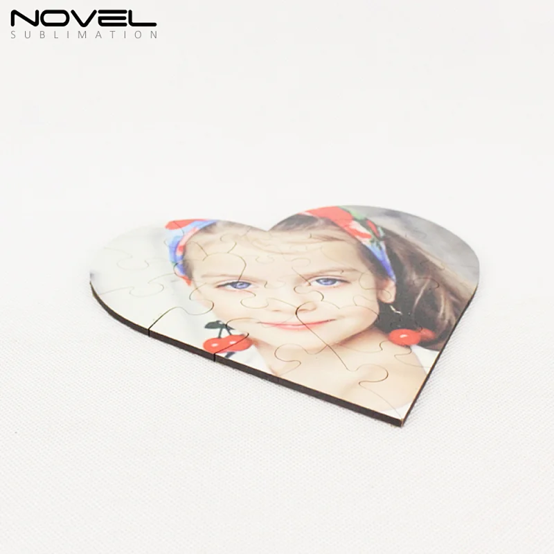 23 Pieces Heart MDF Puzzle Sublimation Jigsaw Puzzle
