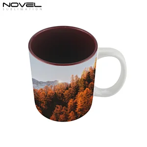 Inner color ceramic coffee mug 11oz sublimation ceramic mug