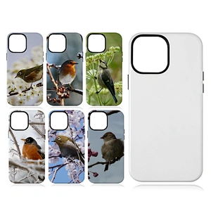 For iPhone Series Heavy Duty case Phone Accessories Personalized 3D 2in1 Sublimation Phone case for IP14,13,12,11