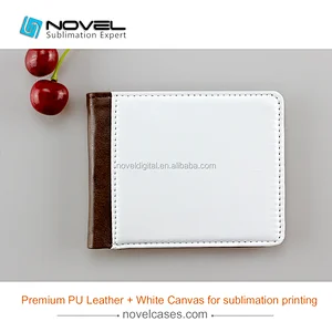 Hot Sale!!! Sublimation Blank PU Leather Bi-Fold Gentlemen Wallet