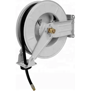 heavy duty retractable oil hose reel with dual arm
