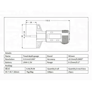 Metal probe Digital depth