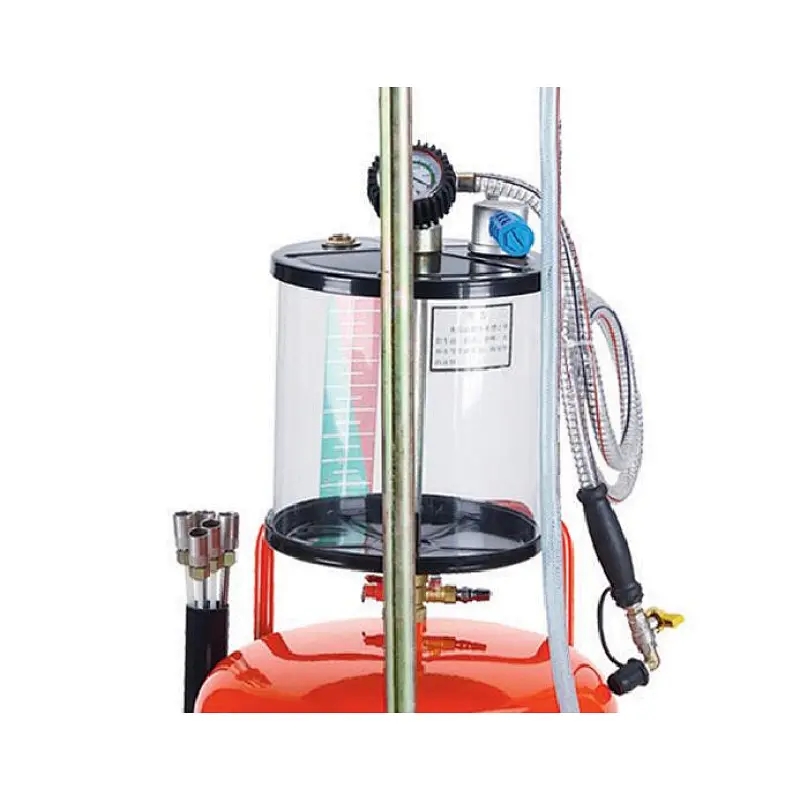 Collecting oil machine with measuring cup
