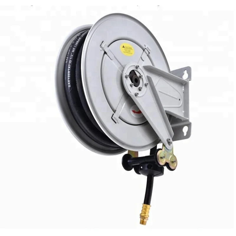 heavy duty retractable oil hose reel with dual arm