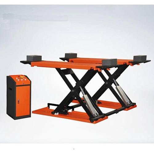 Portable mid-rise scissor car lifting
