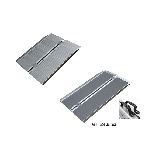 Portable center-fold wheelchair ramp