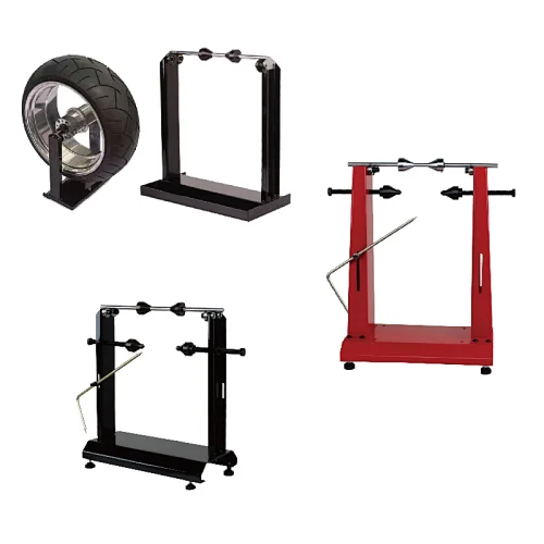Motorcycle wheel balancing stand