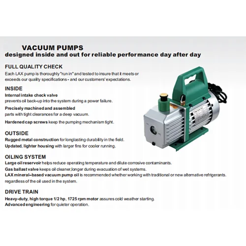VACUUM PUMPS (1.5-12CFM) SINGLE STAGE