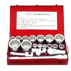Heavy Duty Sockt Set (1"Dr. 21PC)