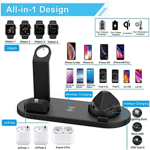 4 in 1 Wireless Fast Charger Power Supply/Phone Accessories/USB/Charger Smartwatch Charging Station Multi Charging Stand for Acc