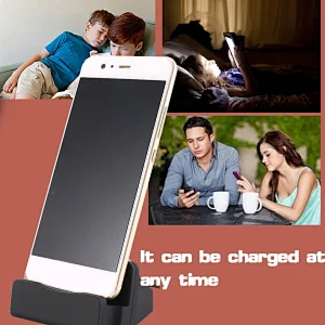 USB2.0 Type-C Phone Charger Fast Charging Dock Station Desktop Docking Charger Cradle Stand Support Data Sync