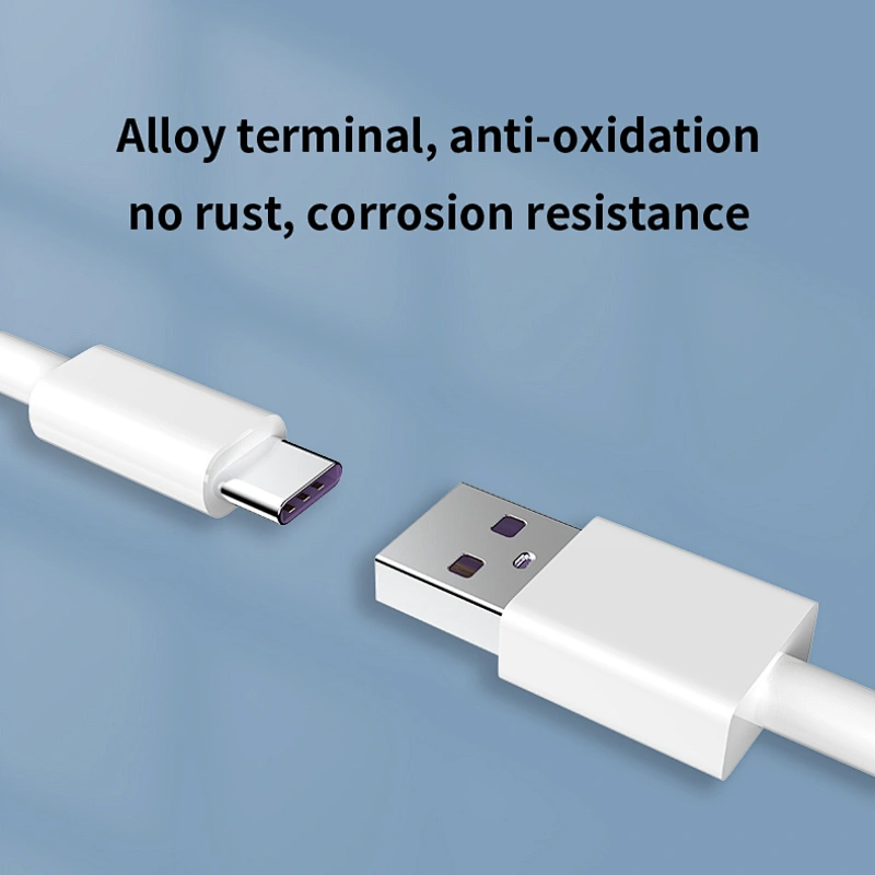 Cable USB tipo C 5A Cable de carga rápida USB-C 2M Cable de datos de teléfono móvil de carga rápida para accesorios móviles