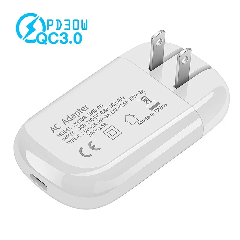 pd charger 30w ultra-thin power adapter for iPhone 12 pro 3c certified fast charger